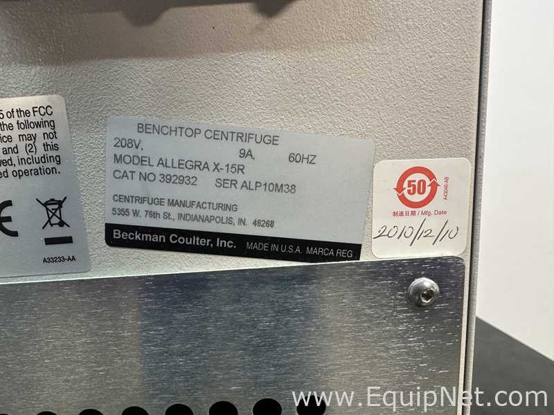 Centrífuga para Laboratórios Beckman Coulter Allegra X-15R