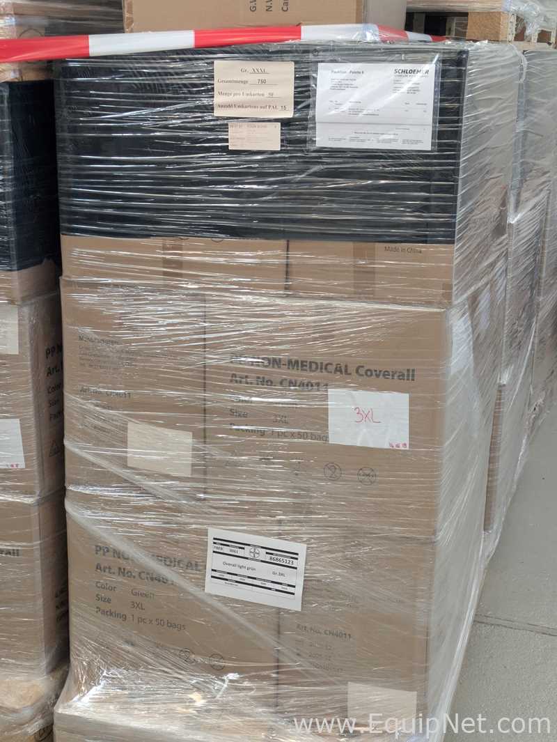 Lot of 150 Pallets of Brandart Non-Medical Coveralls- Various Sizes