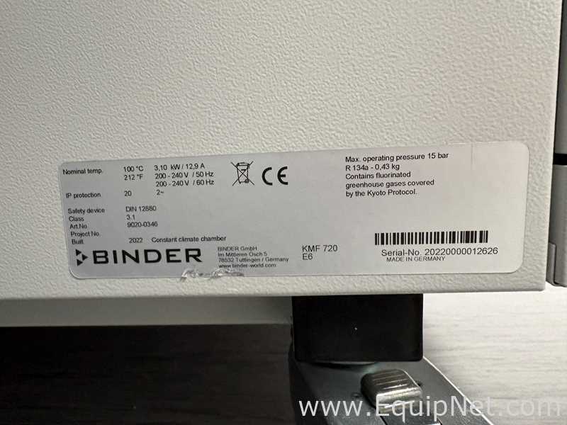 Cámara Ambientales y de Estabilidad Binder Stability chamber (w/o UV)