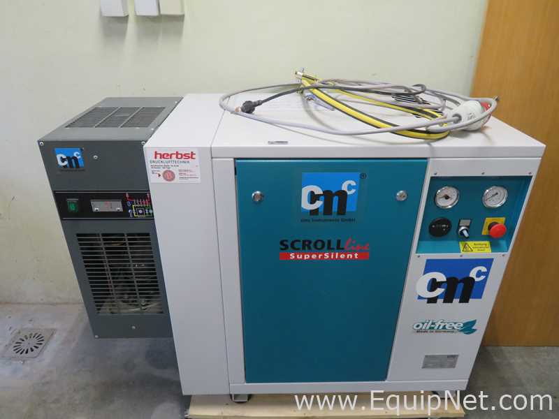 CMC Instruments GmbH CMC-SC-500 Oil Free Scroll Supersilent Air Compressor with OKS 270L Vessel