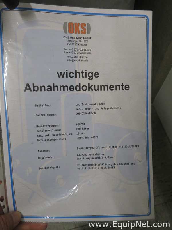 CMC Instruments GmbH CMC-SC-500 Oil Free Scroll Supersilent Air Compressor with OKS 270L Vessel