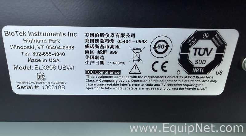 Leitor de MicroPlaca BioTek Instruments Lonza ELx808LBS