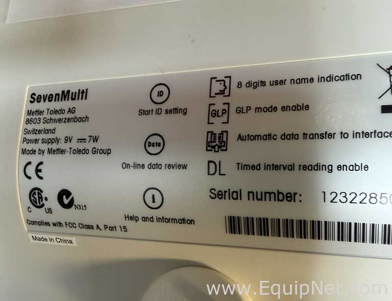 Mettler Toledo Seven Multi pH and Conductivity Meter