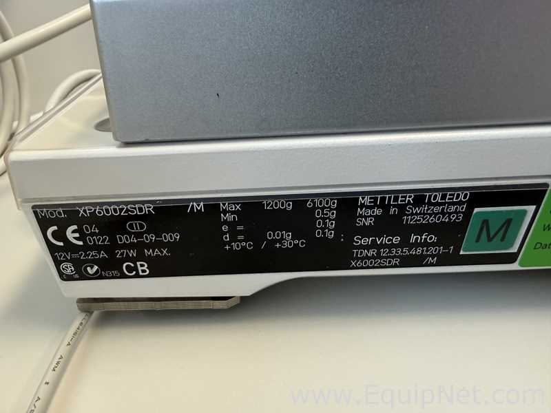 Mettler Toledo XP6002S Delta Range Balance with BT-P42 Rue Printer and Power Supply