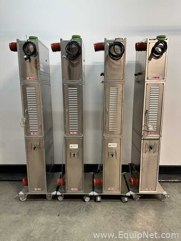 Lot of 2 Techniplast ISO96PFEUS and 2 ISO36PFEUS IsoCage Cage Controllers