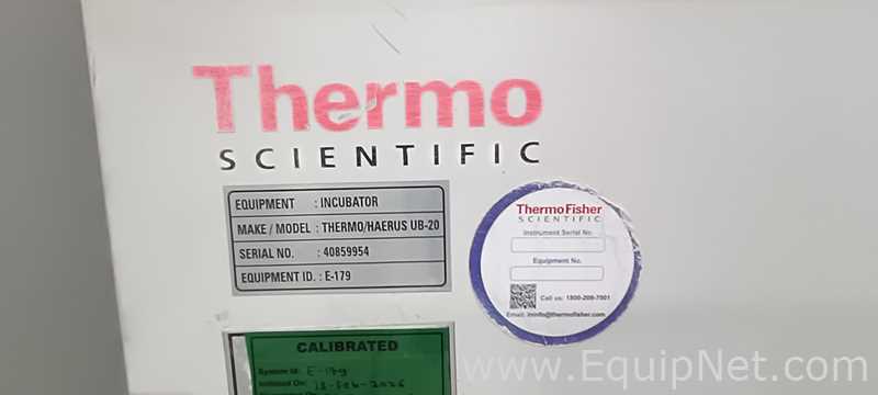 Línea de Incubadora Themo Scientific UB 20