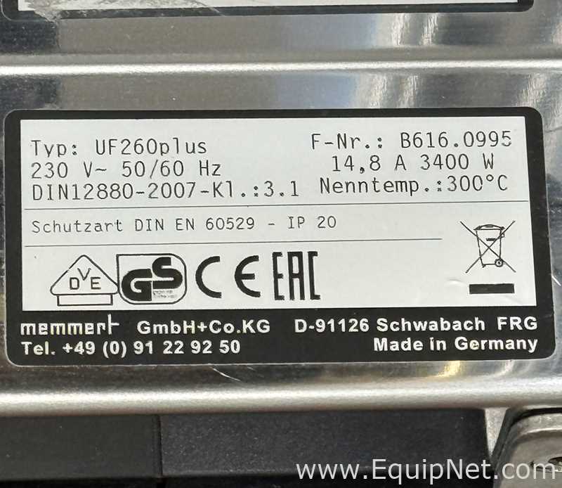Estufa para Laboratórios Memmert UF 260 Plus