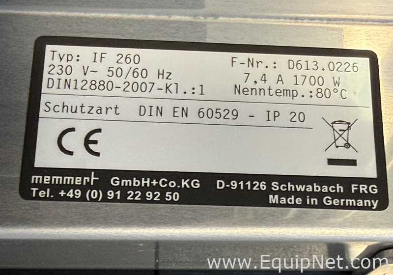 Incubadora Memmert IF 260