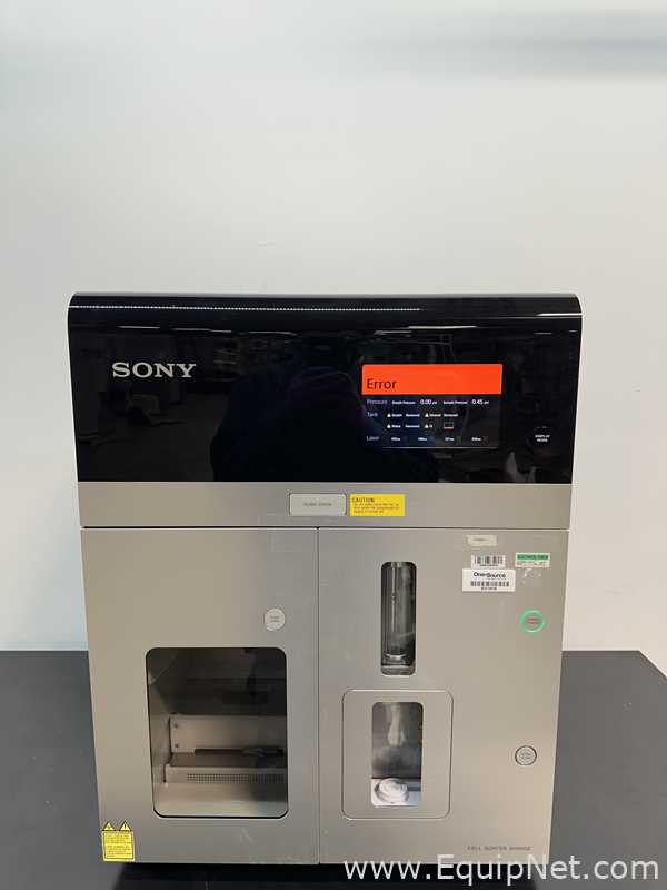 Sony LE-SH800ZFP Cell Sorter With Fludics Cart Jun-Air 85R-4P And SAFE System Smoke Evacuator