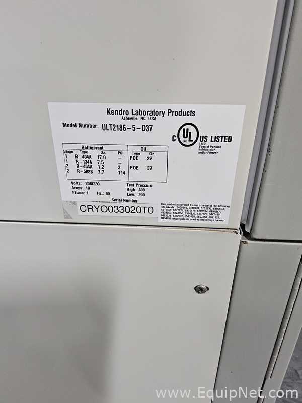 Kendro ULT2186-5-D37 -86C Freezer