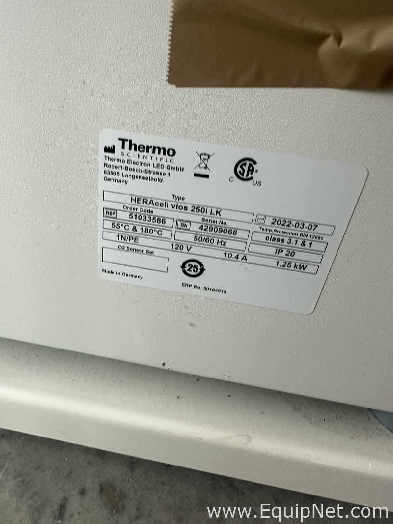 Thermo Scientific HeraCell vios 250i LK CO2 Double Stack Incubators
