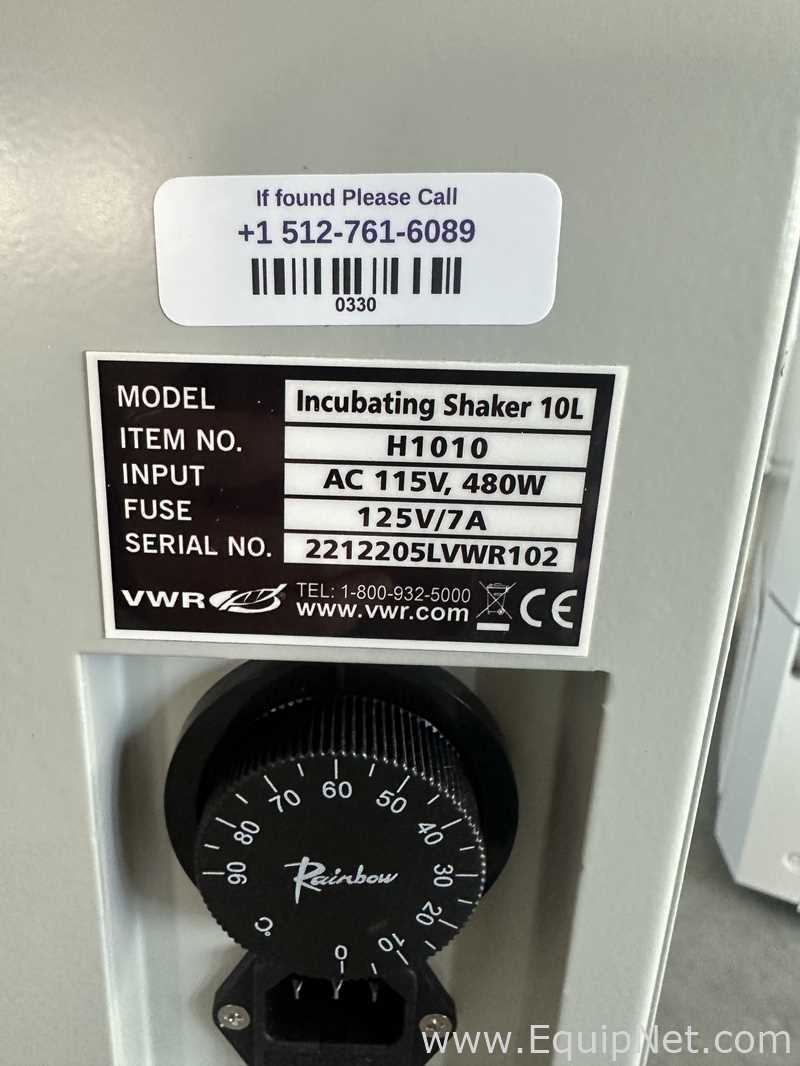 Agitador VWR Incubating Shaker 10L