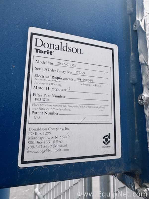 Separador Ciclónico y por Aire Donaldson Torit 20 Cyclone