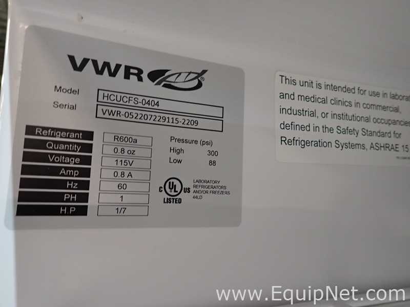lote de  3 Unidade de Refrigeração VWR HCUCFS-0404