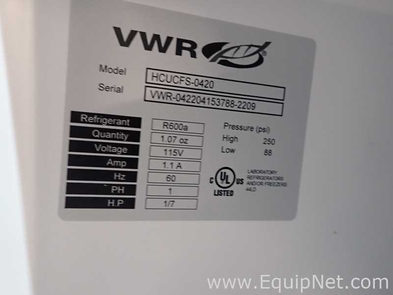 lote de  2 Unidade de Refrigeração VWR HCUCFS-0404