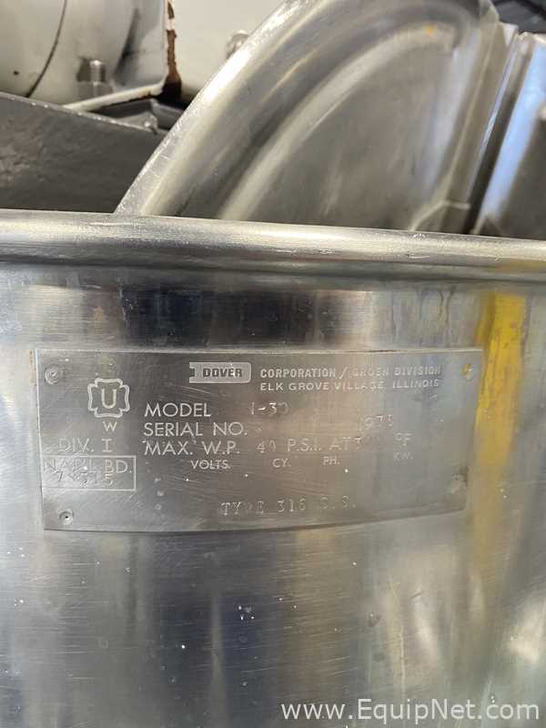 Recipiente de Mistura aço inox Groen N-30.  30 Galão