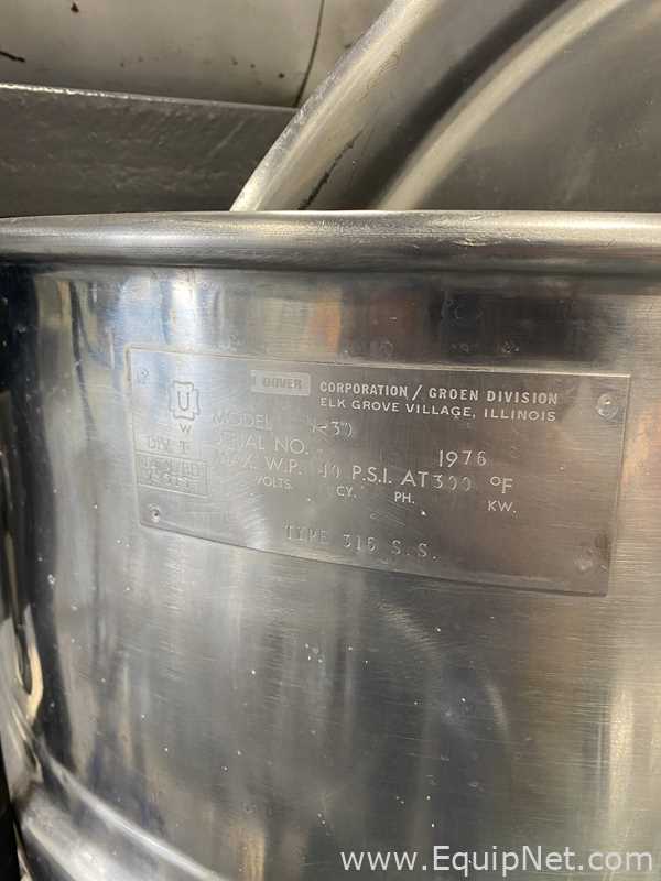 Recipiente de Mistura aço inox Groen N-30.  30 Galão