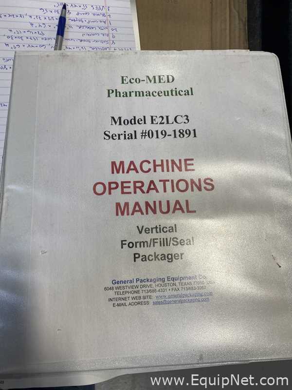 Máquina Vertical Formadora, Envasadora e Seladora General Packaging Equipment E2LC3