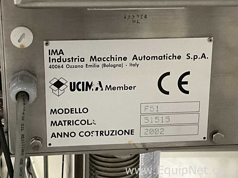 Linhas de Envasadora IMA F87