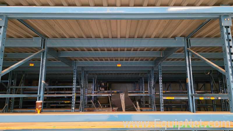 Approx. 17,000 sq ft Steel Mezzanine Structure with 400 Storage Racks and Stairs and Elevator