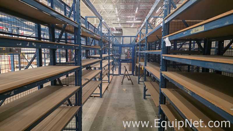 Approx. 17,000 sq ft Steel Mezzanine Structure with 400 Storage Racks and Stairs and Elevator