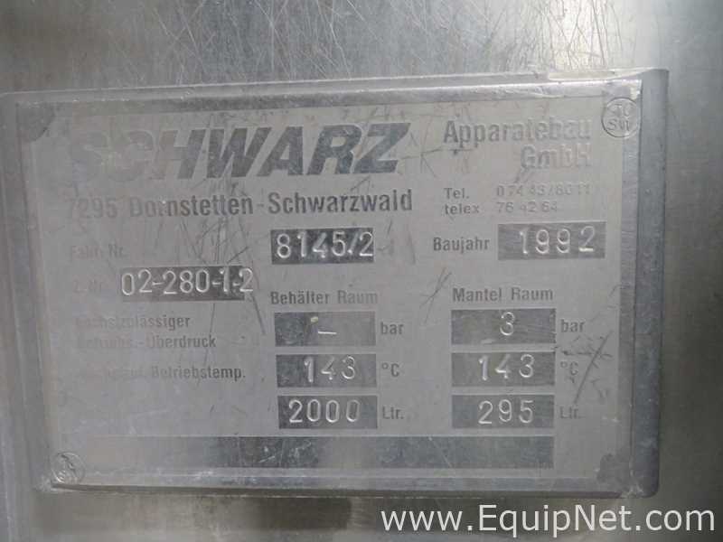 Recipiente de Mistura aço inox Schwarz Dornstetten .  800 Litros