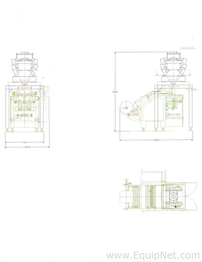 Ilapak Vegatronic 500 SP Vertical Form Fill Seal Machine with Ishida 10 Head Combination Weigher