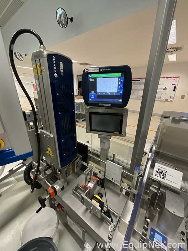 Herma BM045 Glass Bottle Labeller with Domino DPX1000 Printer - Syrup Line 2