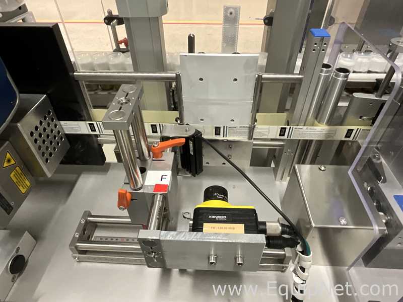 Herma BM045 Glass Bottle Labeller with Domino DPX1000 Printer - Syrup Line 2