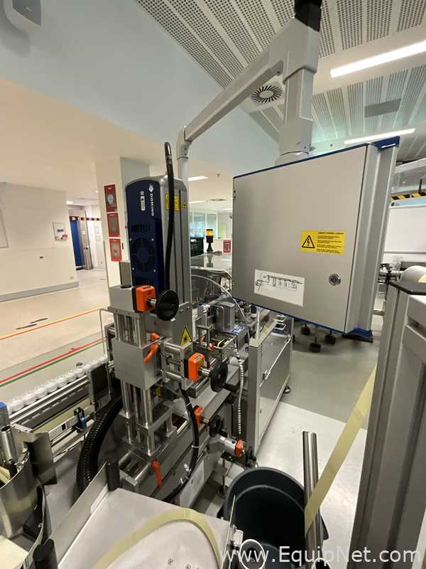 Herma BM045 Glass Bottle Labeller with Domino DPX1000 Printer - Syrup Line 2