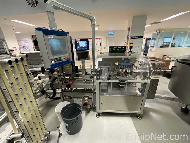 Herma BM045 Glass Bottle Labeller with Domino DPX1000 Printer - Syrup Line 2