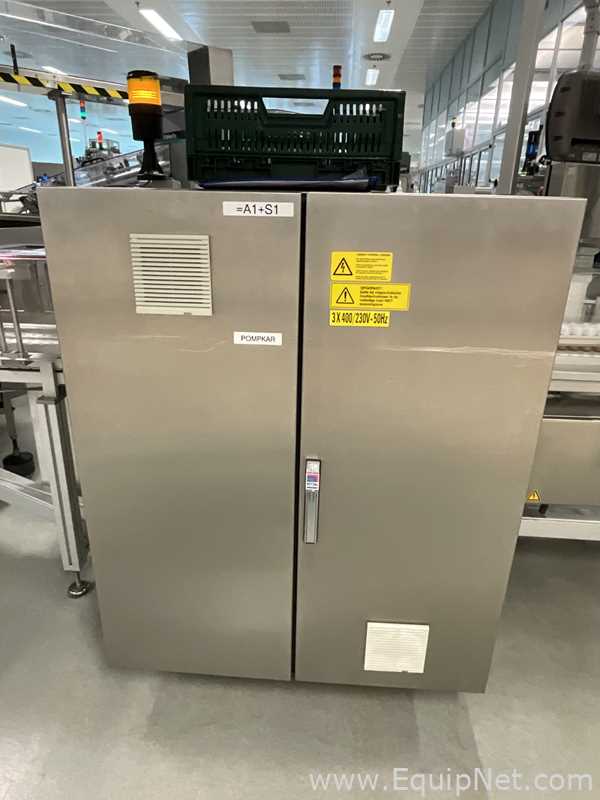 Herma BM045 Glass Bottle Labeller with Domino DPX1000 Printer - Syrup Line 2