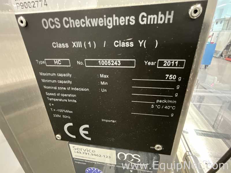 OCS Checkweighers GmbH HC Check Weigher and Reject Station - Cream Line 2