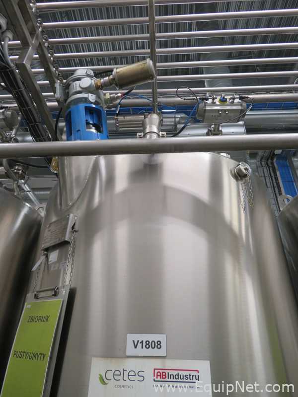 Fastpol 1800 Liter Stainless Steel Atex Rated Mixer With Top Mounted Agitator