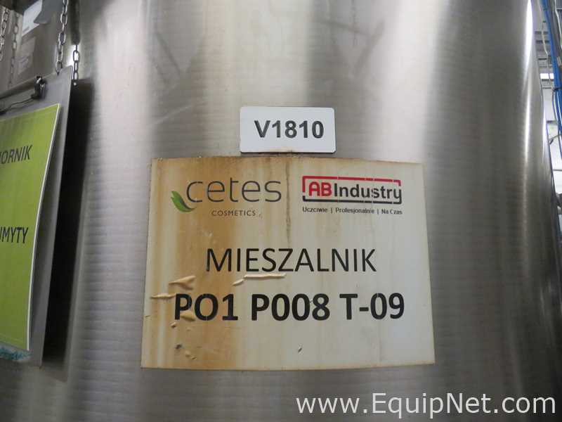 Fastpol 1800 Liter Stainless Steel Atex Rated Mixer With Top Mounted Agitator