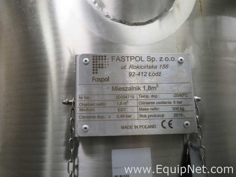 Fastpol 1800 Liter Stainless Steel Atex Rated Mixer With Top Mounted Agitator