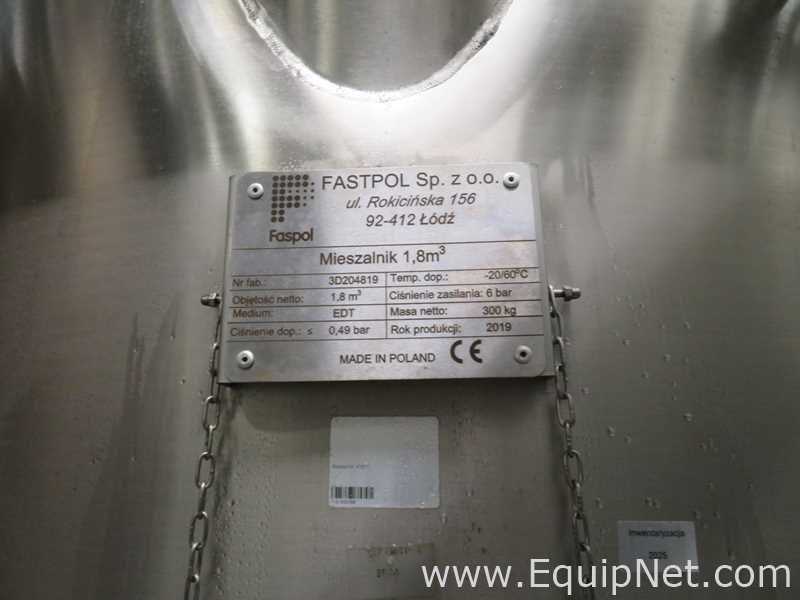 Fastpol 1800 Liter Stainless Steel Atex Rated Mixer With Top Mounted Agitator