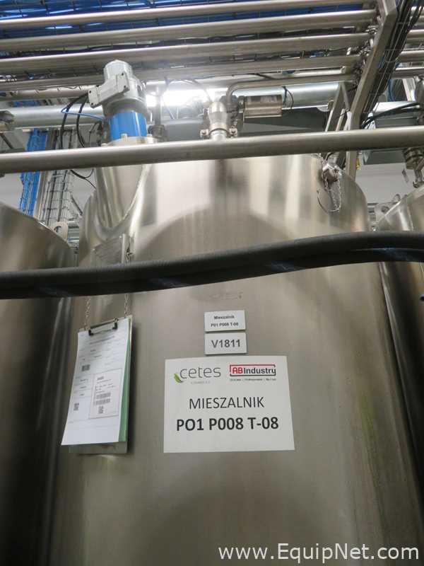 Fastpol 1800 Liter Stainless Steel Atex Rated Mixer With Top Mounted Agitator