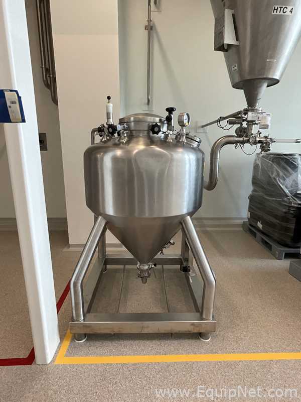 Lot of 9 off 550 Litre Stainless Steel Vacuum Rated Portable Intermediate Bulk Containers