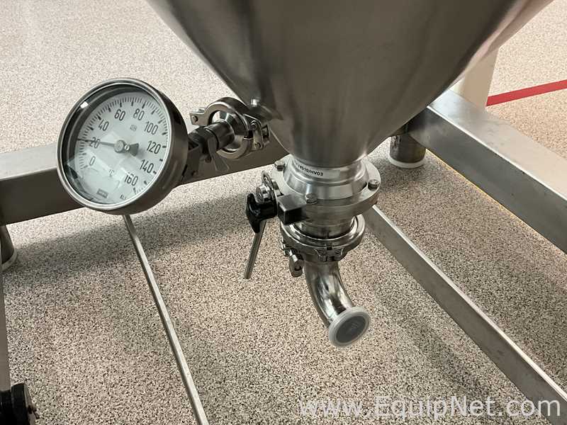 Lot of 9 off 550 Litre Stainless Steel Vacuum Rated Portable Intermediate Bulk Containers