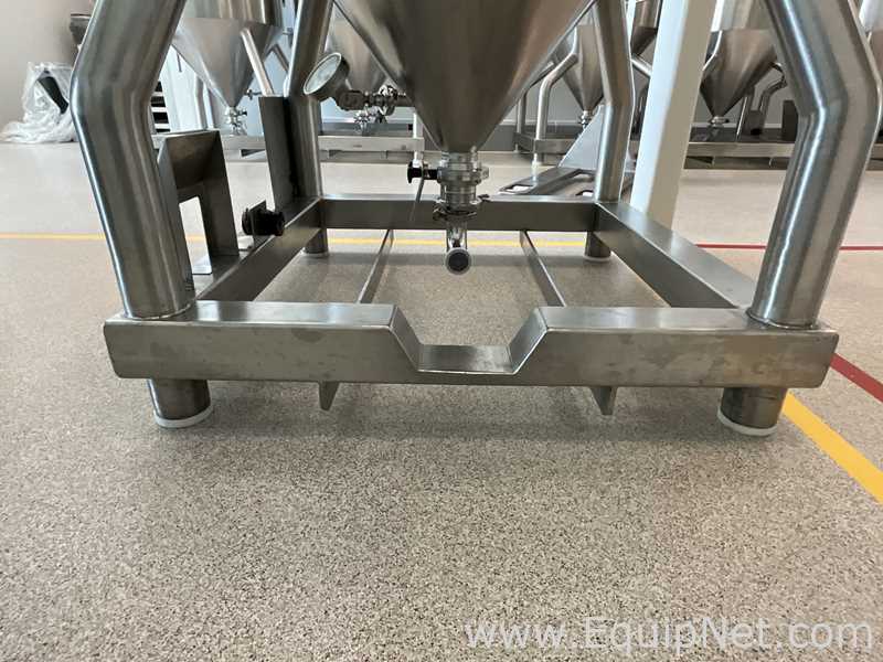 Lot of 9 off 550 Litre Stainless Steel Vacuum Rated Portable Intermediate Bulk Containers