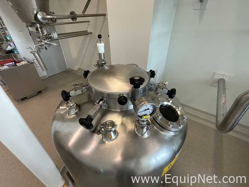 Lot of 9 off 550 Litre Stainless Steel Vacuum Rated Portable Intermediate Bulk Containers