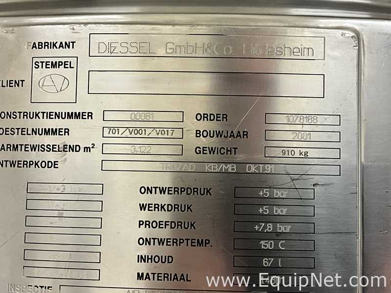 Recipiente Mezclador Acero inoxidable DIESSEL HILDESCHEIM .  856 Litros