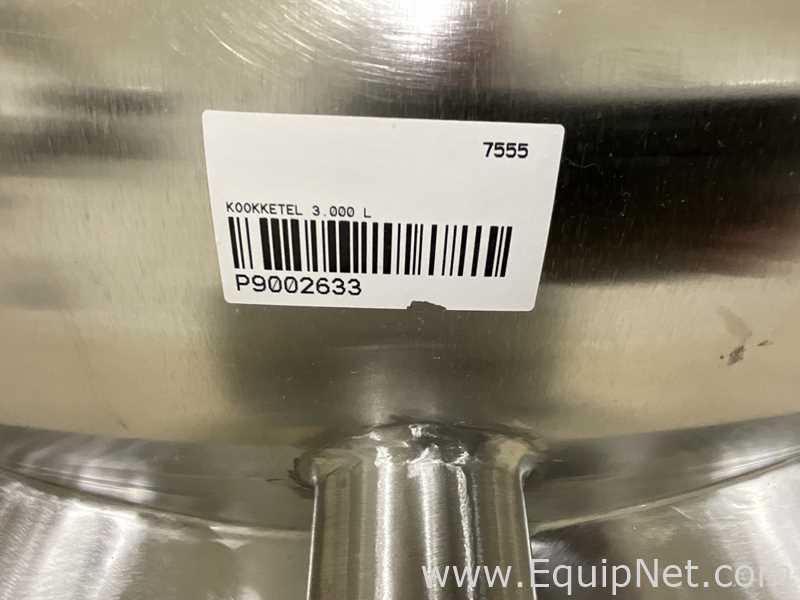 Alteco 3600 Litre Stainless Steel Vacuum Rated Jacketed Mixing Vessel - KK5
