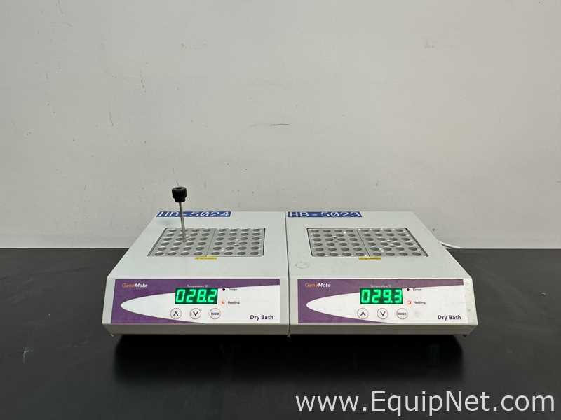 Lot of 2 GeneMate BSH1002 Dry Baths and VWR 949VWHB1USS Analog Block Heater