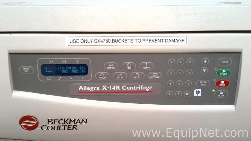 Beckman Coulter Allegra X-14R Refrigerated Benchtop Centrifuge
