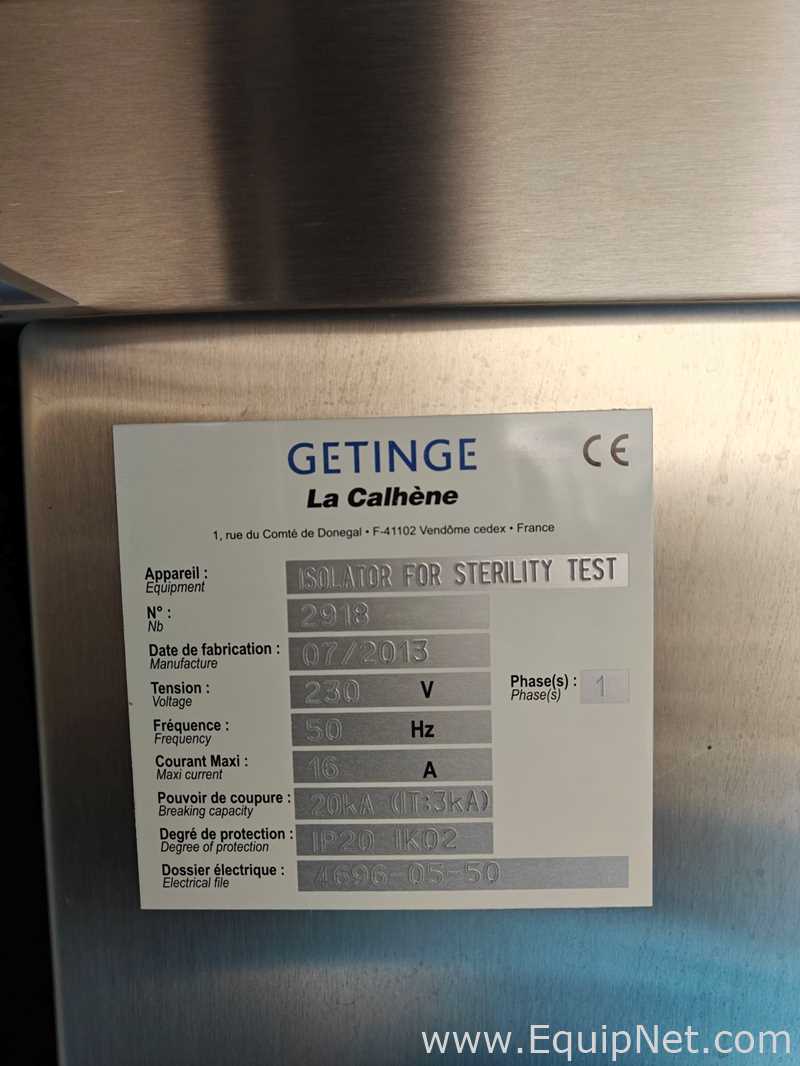 Getinge NA Isolator Lot 641