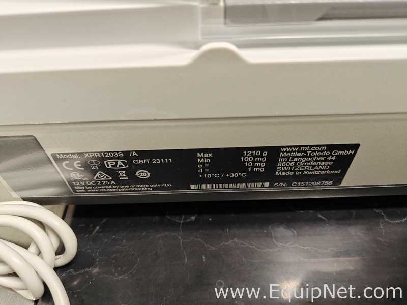 Mettler Toledo XPR1203S Electronic Balance Lot 643