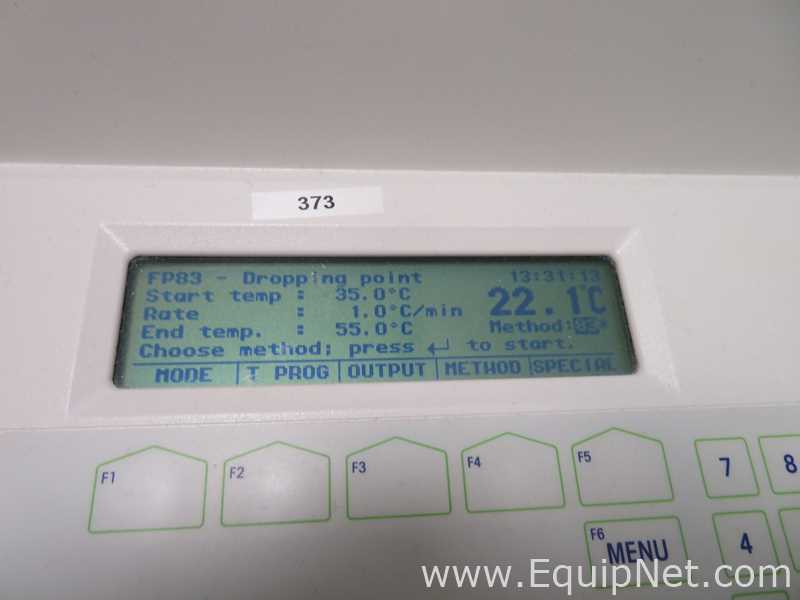 Mettler Toledo FP90 Central Processor with FP81HT MBC Cell and FP83HT Dropping Point Cell