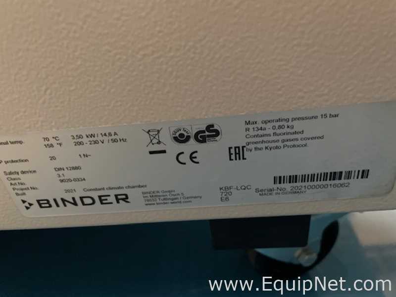 Cámara Ambientales y de Estabilidad Binder KBF LQC 720
